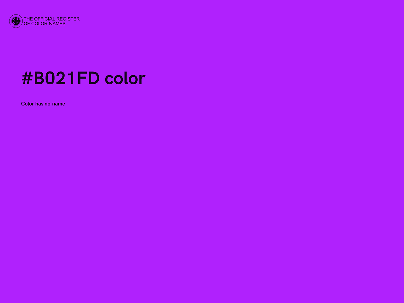 #B021FD color image