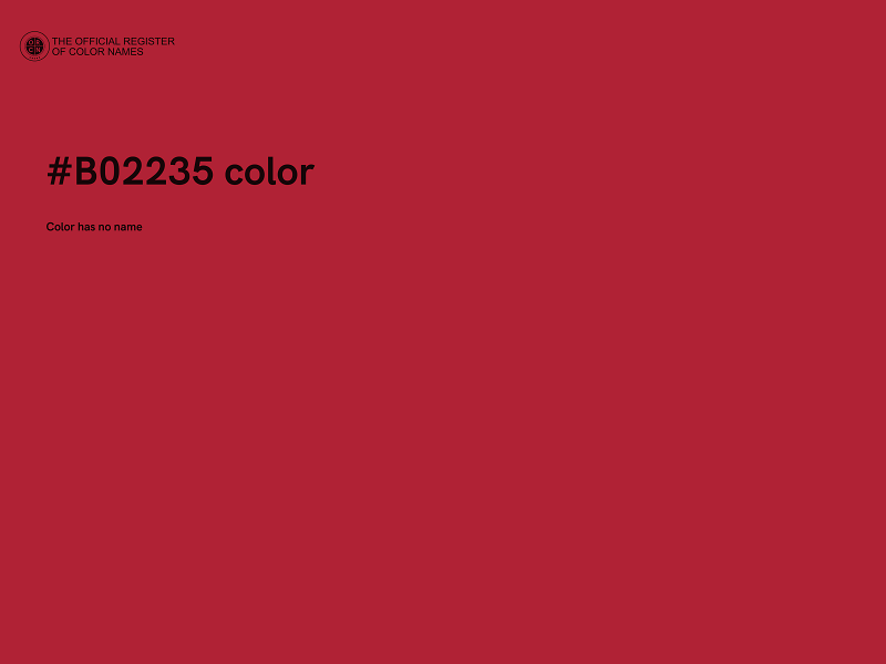 #B02235 color image
