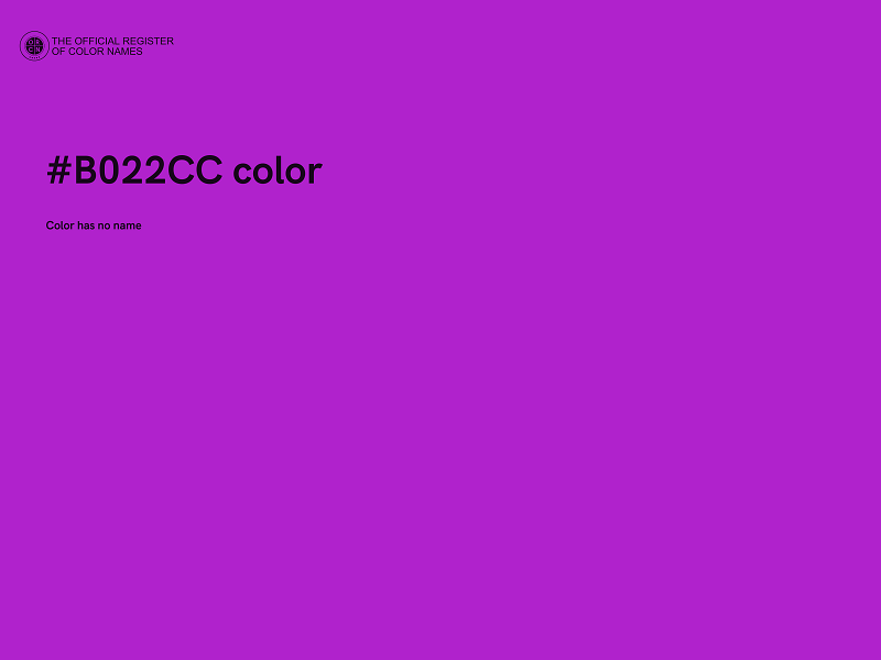 #B022CC color image