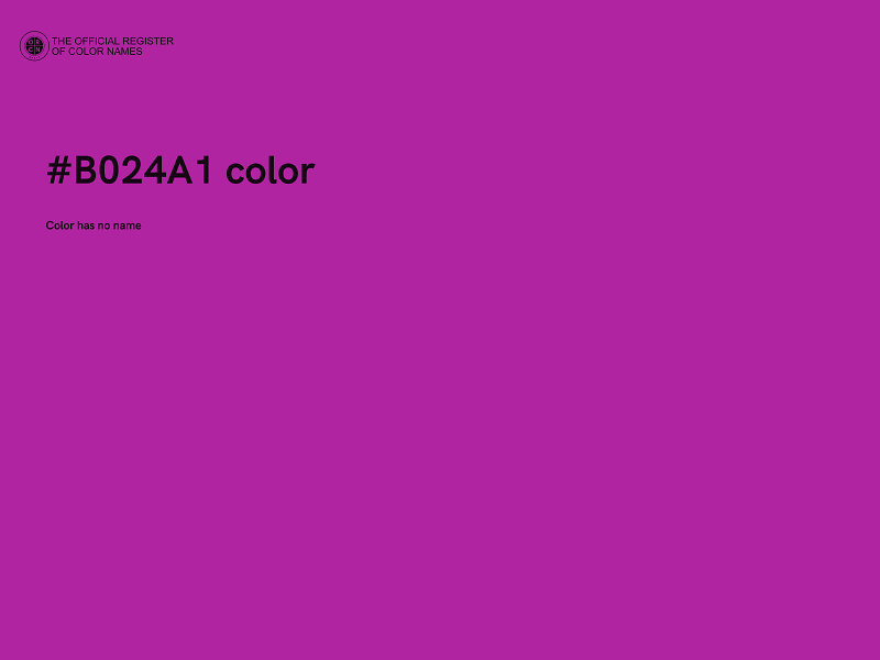 #B024A1 color image