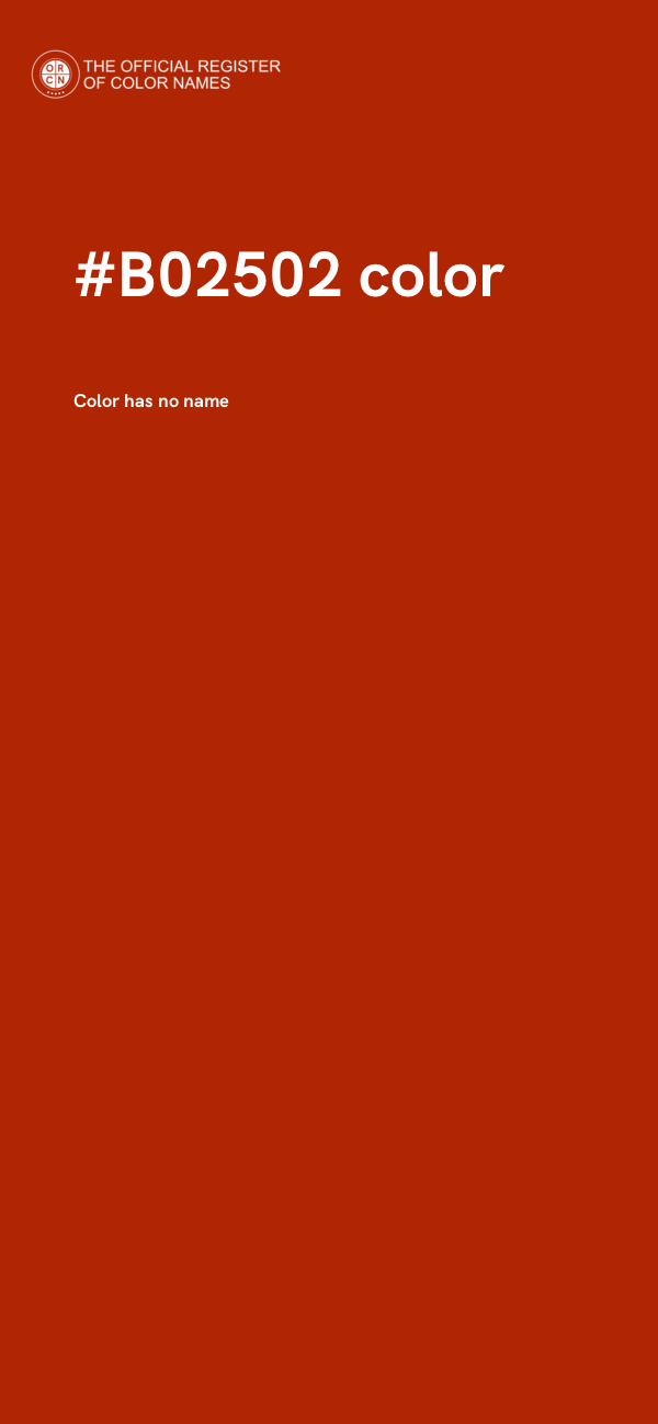 #B02502 color image