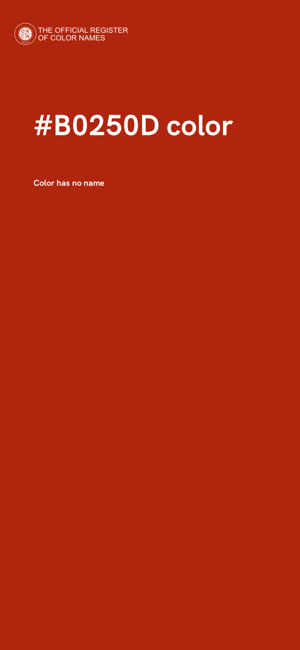 #B0250D color image
