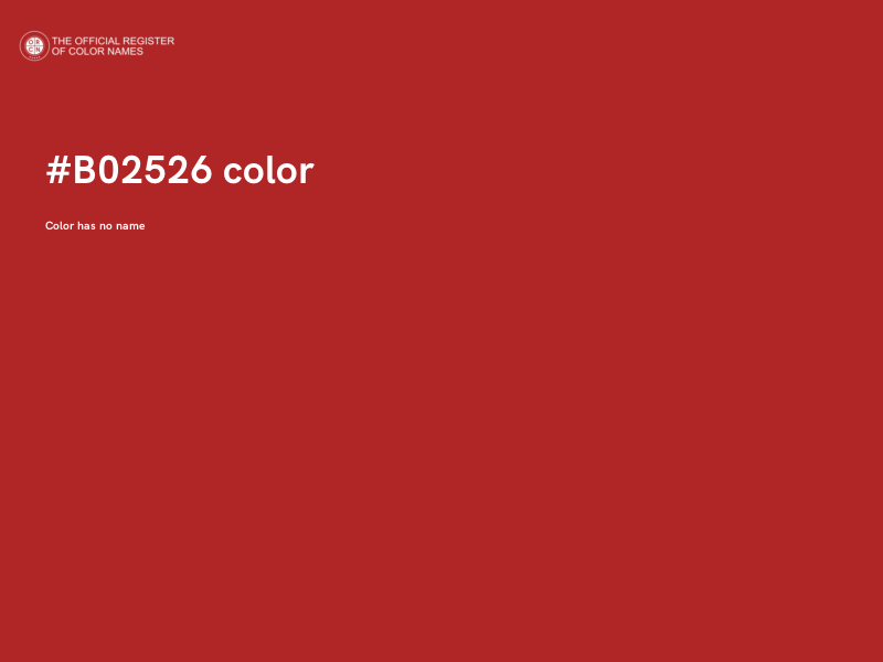 #B02526 color image