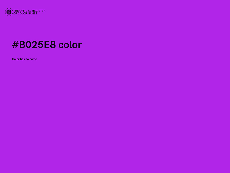 #B025E8 color image