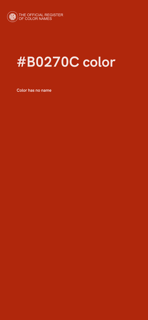 #B0270C color image