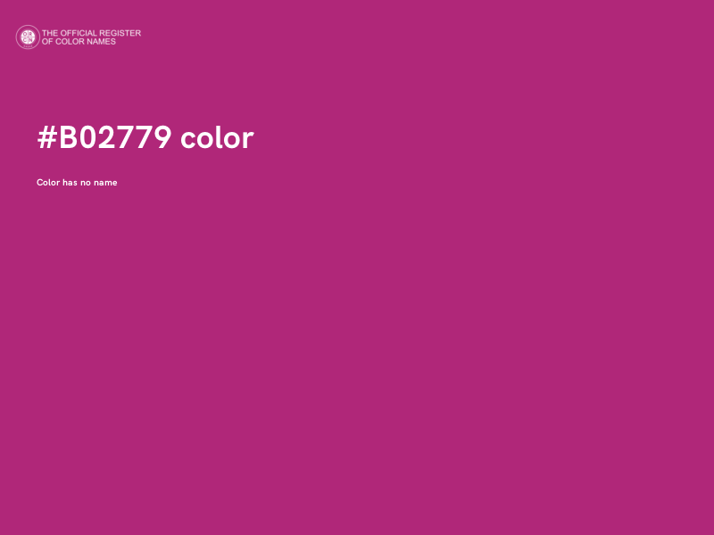 #B02779 color image