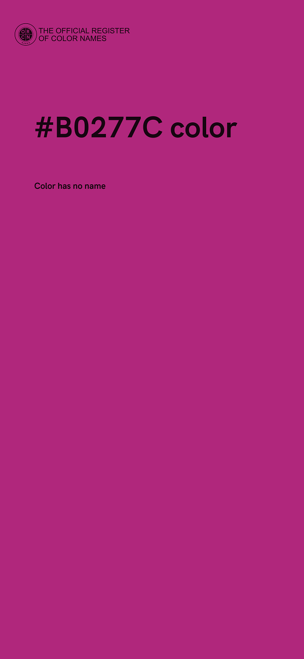 #B0277C color image