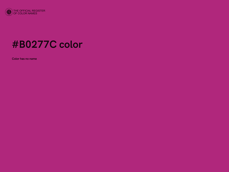 #B0277C color image