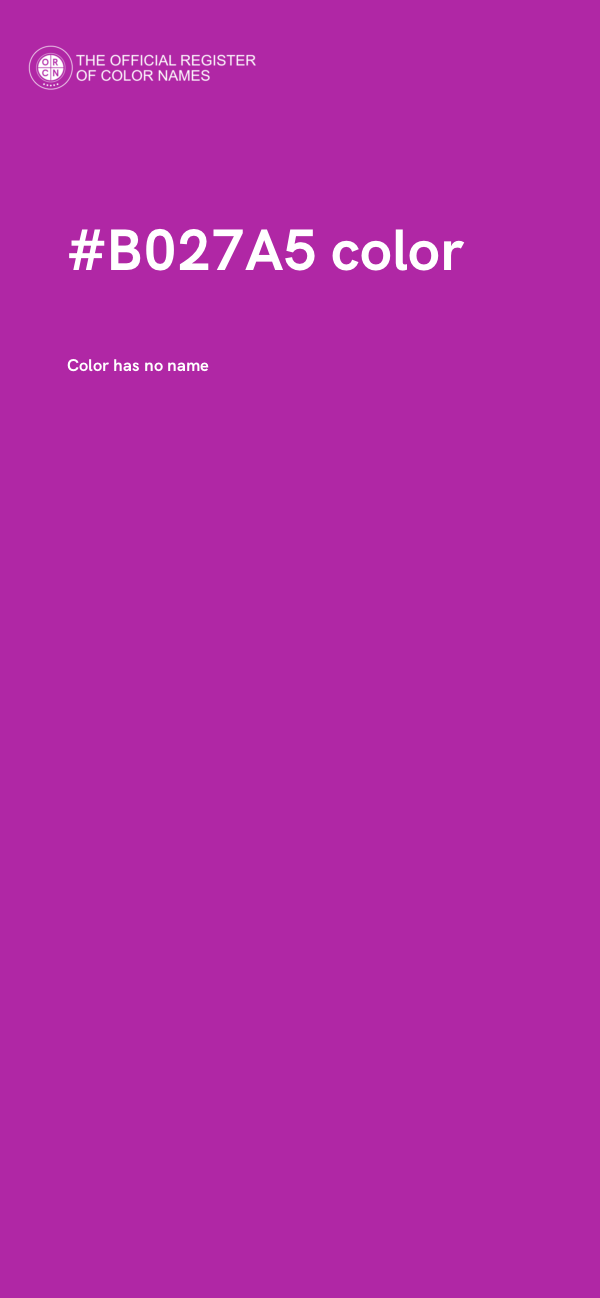 #B027A5 color image