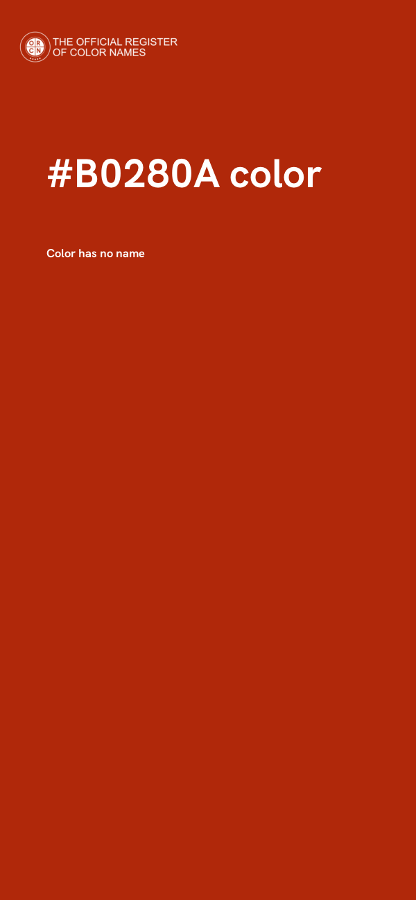#B0280A color image