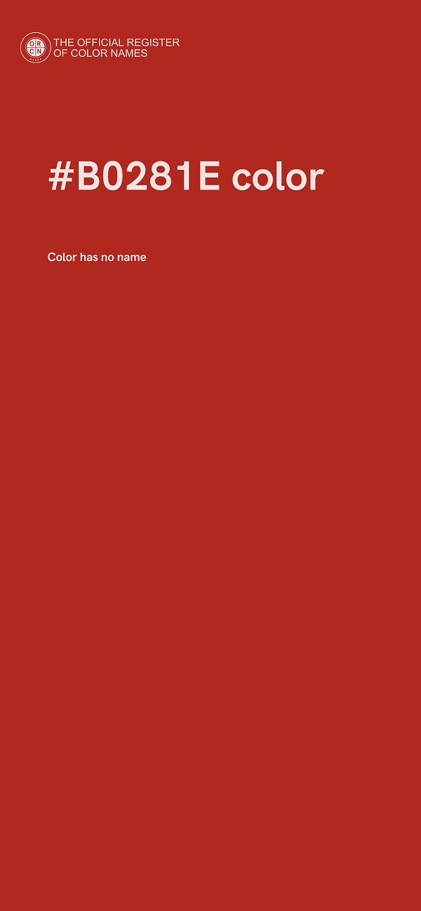 #B0281E color image