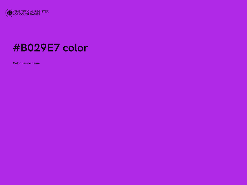 #B029E7 color image