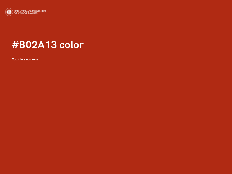 #B02A13 color image