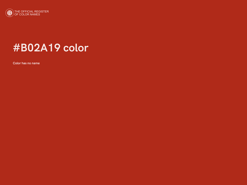 #B02A19 color image