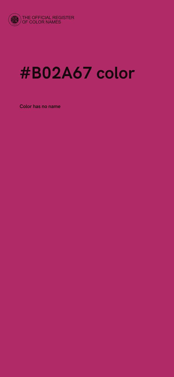#B02A67 color image
