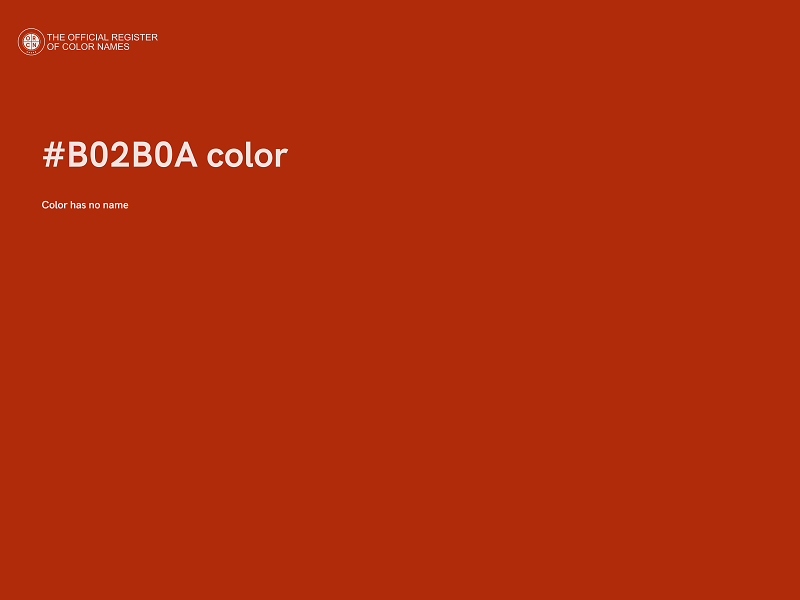 #B02B0A color image