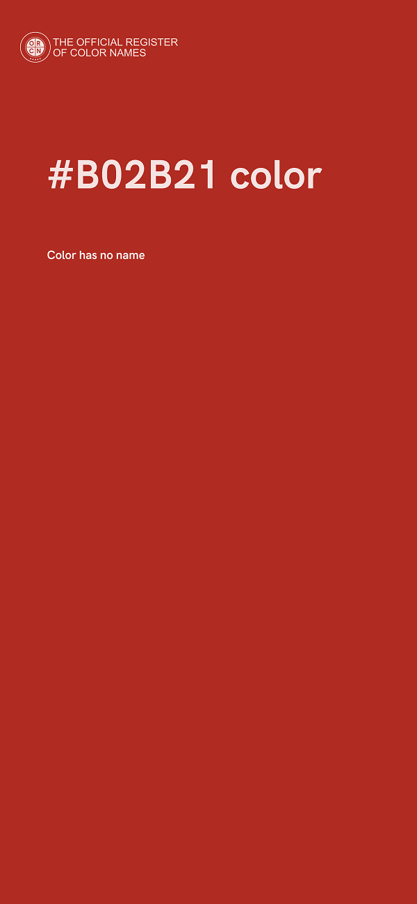 #B02B21 color image