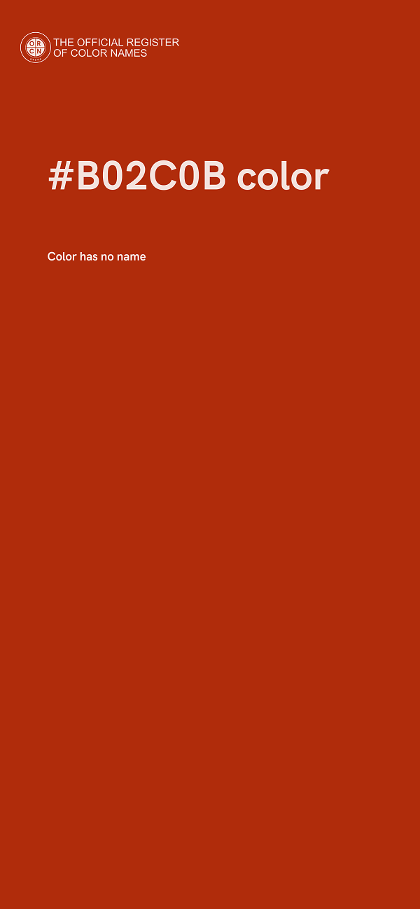 #B02C0B color image