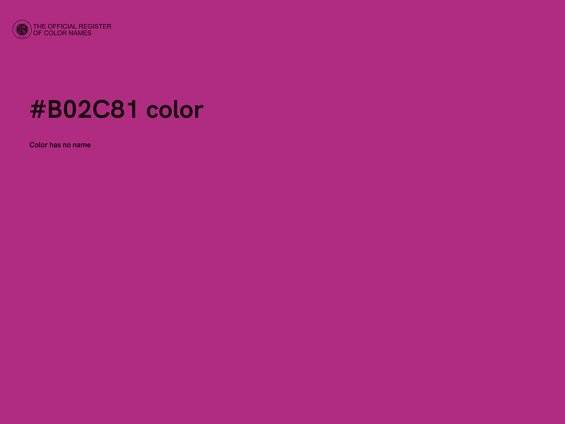 #B02C81 color image