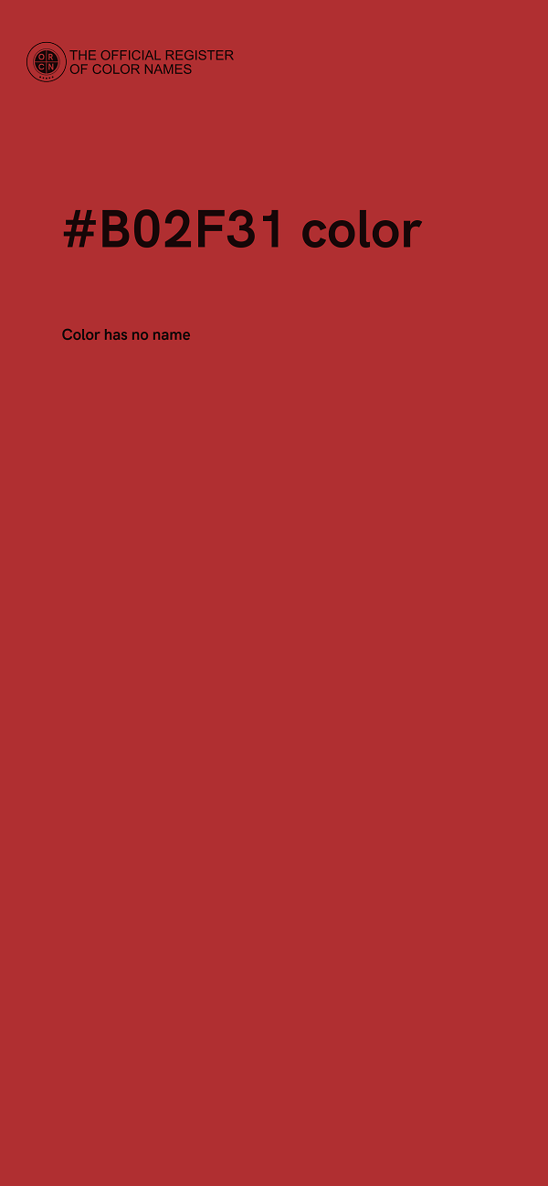 #B02F31 color image