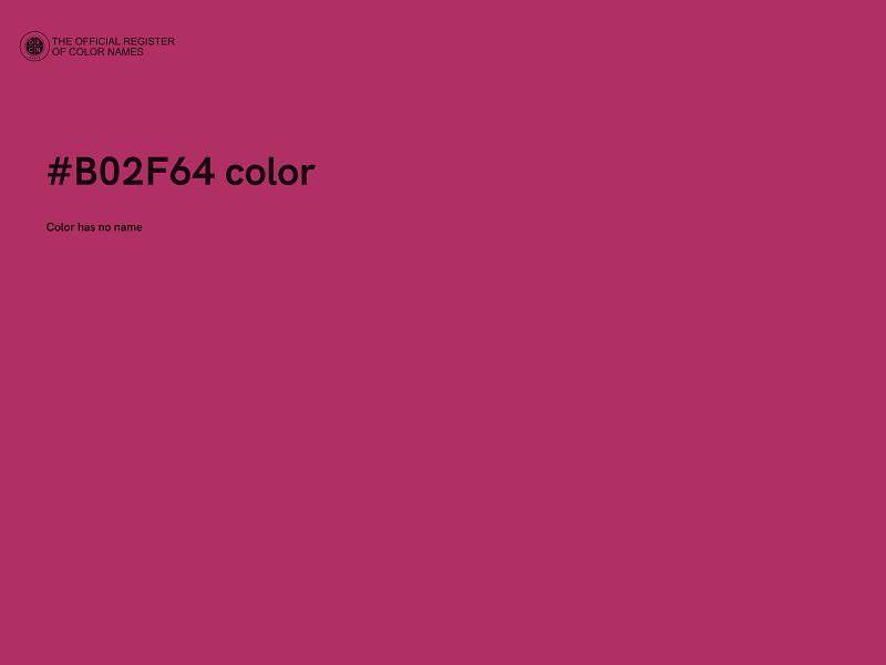 #B02F64 color image