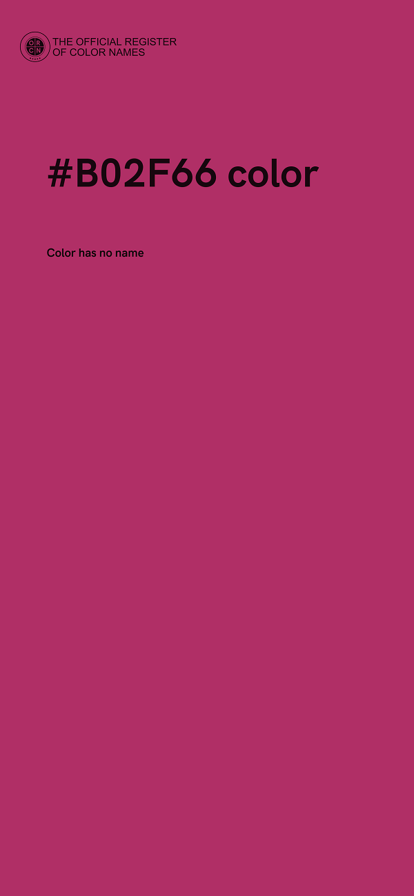 #B02F66 color image