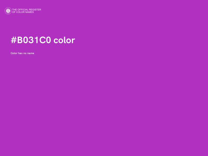 #B031C0 color image