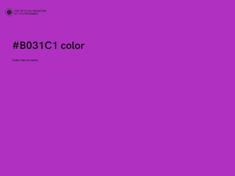 #B031C1 color image
