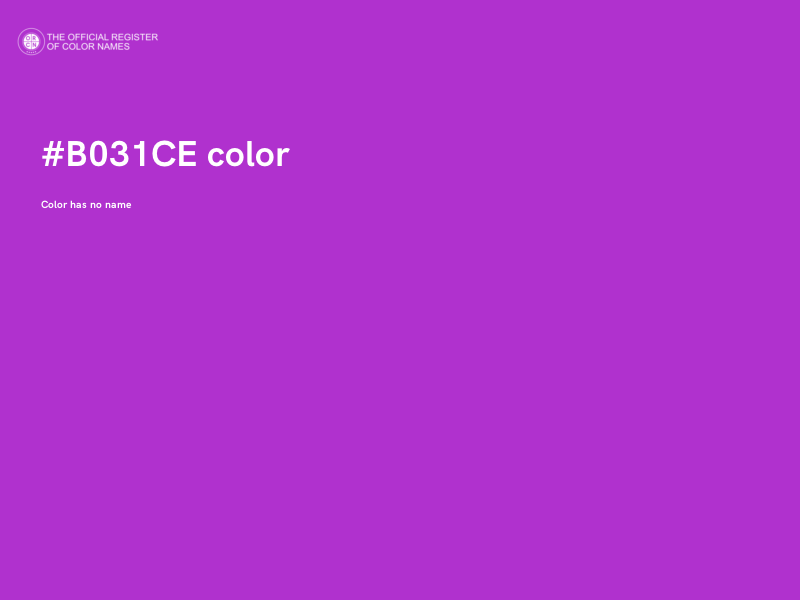 #B031CE color image