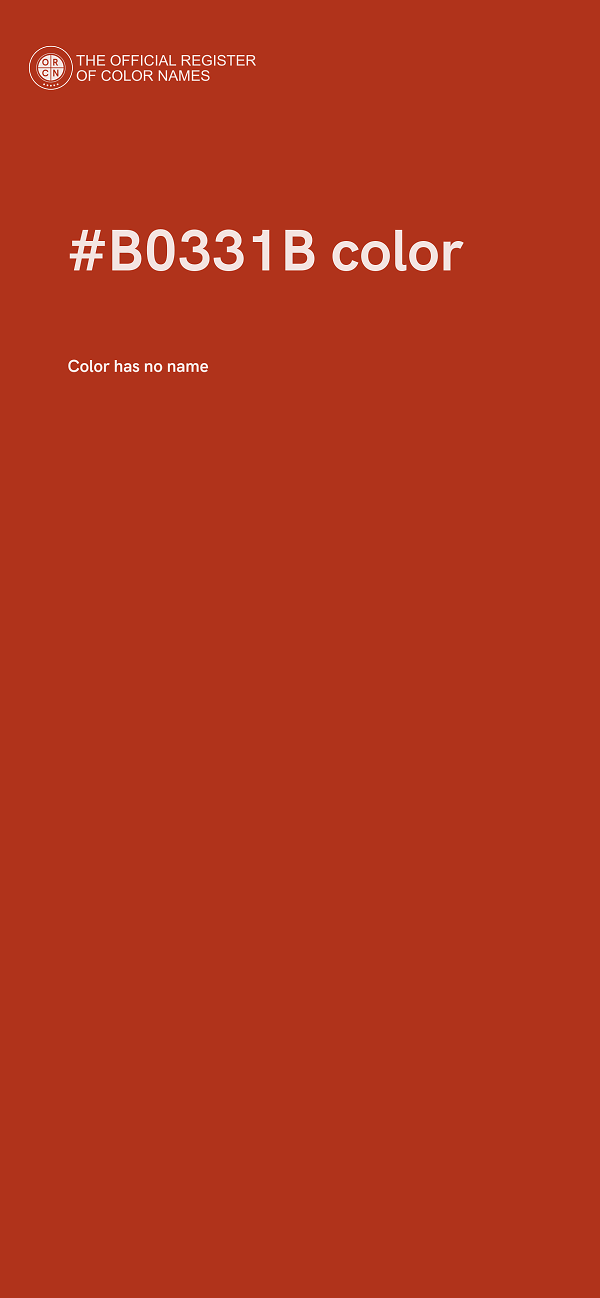 #B0331B color image