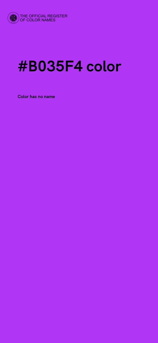 #B035F4 color image