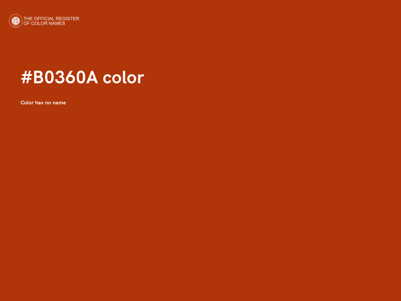 #B0360A color image