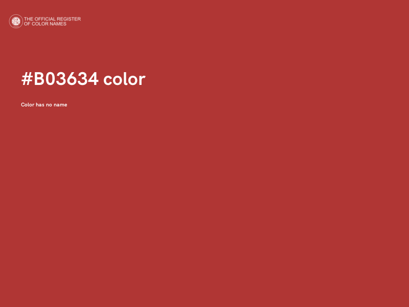 #B03634 color image