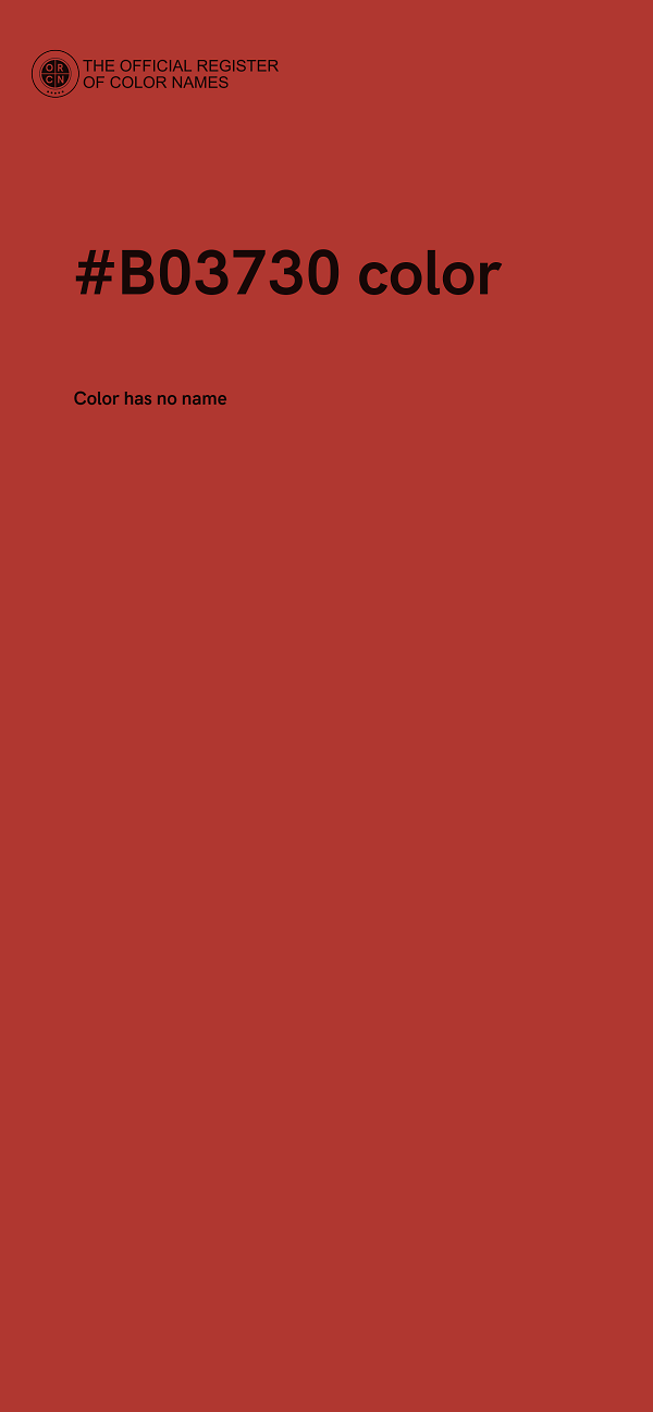 #B03730 color image