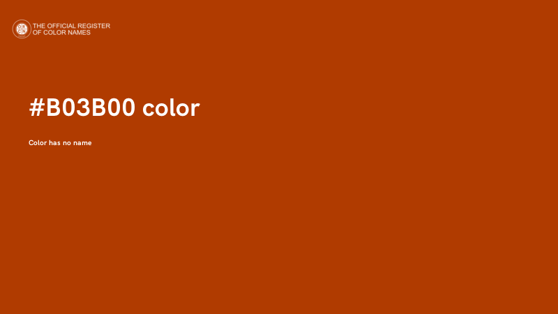 #B03B00 color image