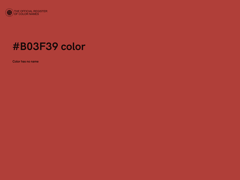 #B03F39 color image