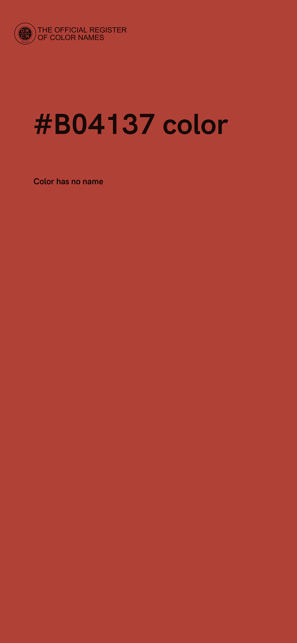 #B04137 color image