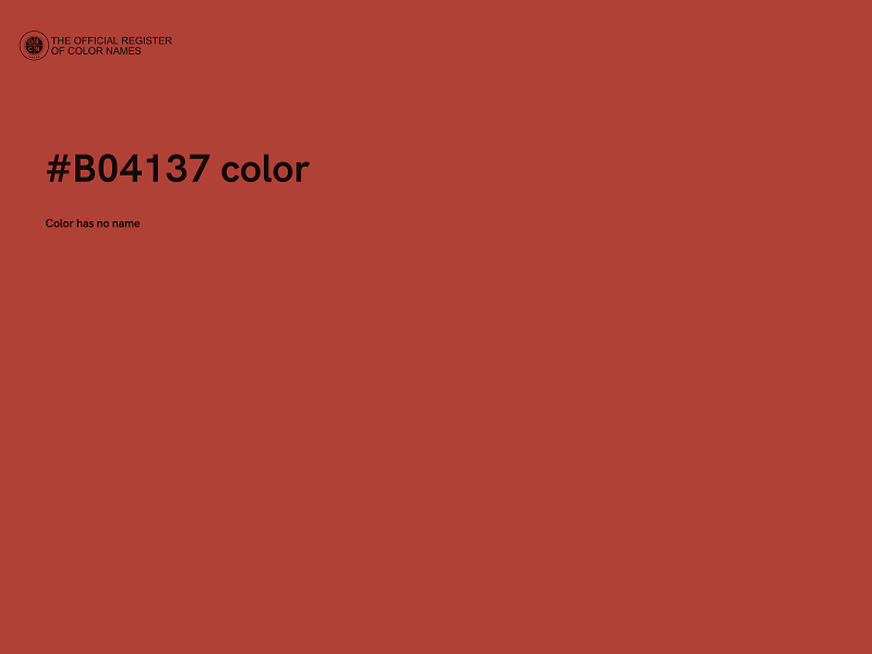 #B04137 color image