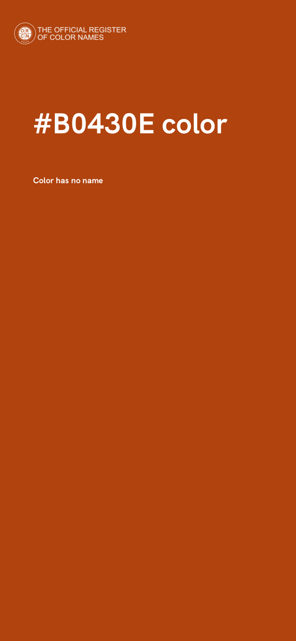 #B0430E color image