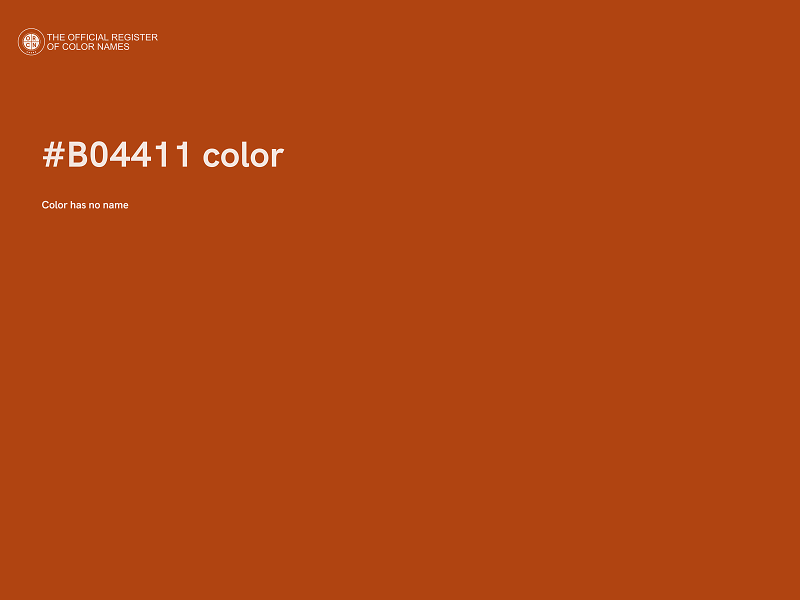#B04411 color image