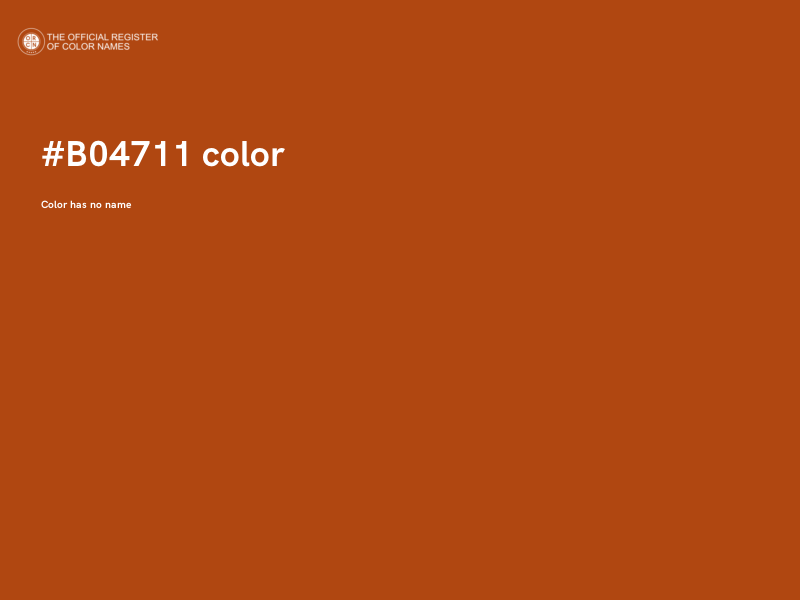 #B04711 color image