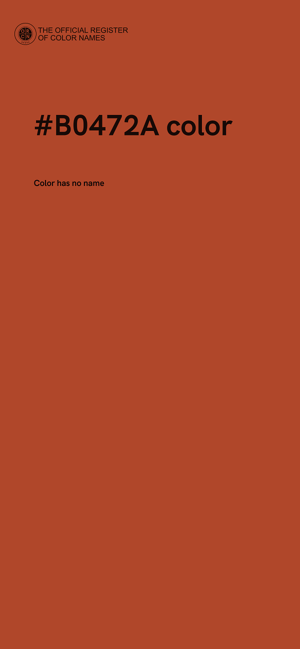#B0472A color image