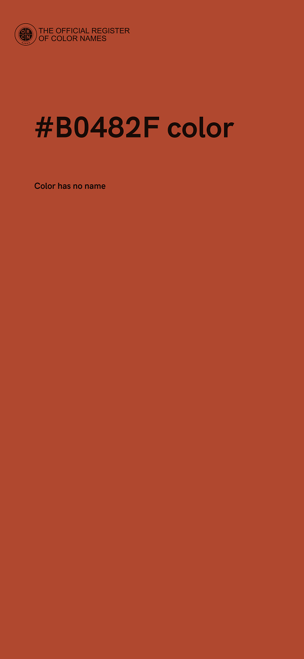 #B0482F color image