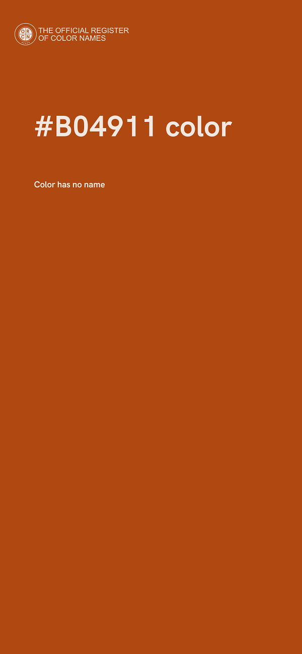 #B04911 color image