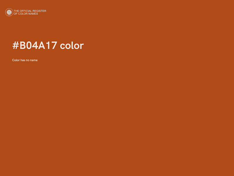 #B04A17 color image