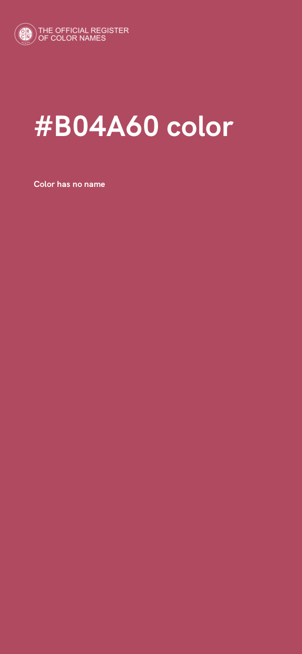 #B04A60 color image