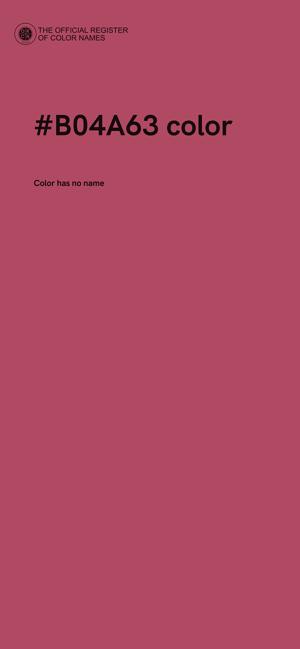 #B04A63 color image