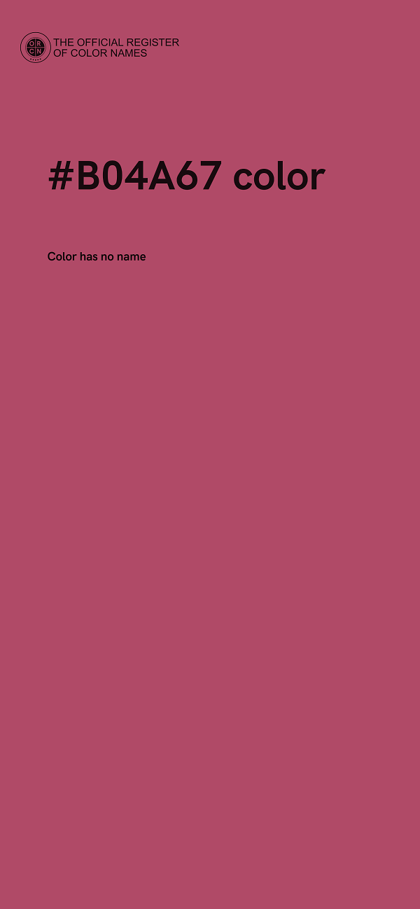 #B04A67 color image