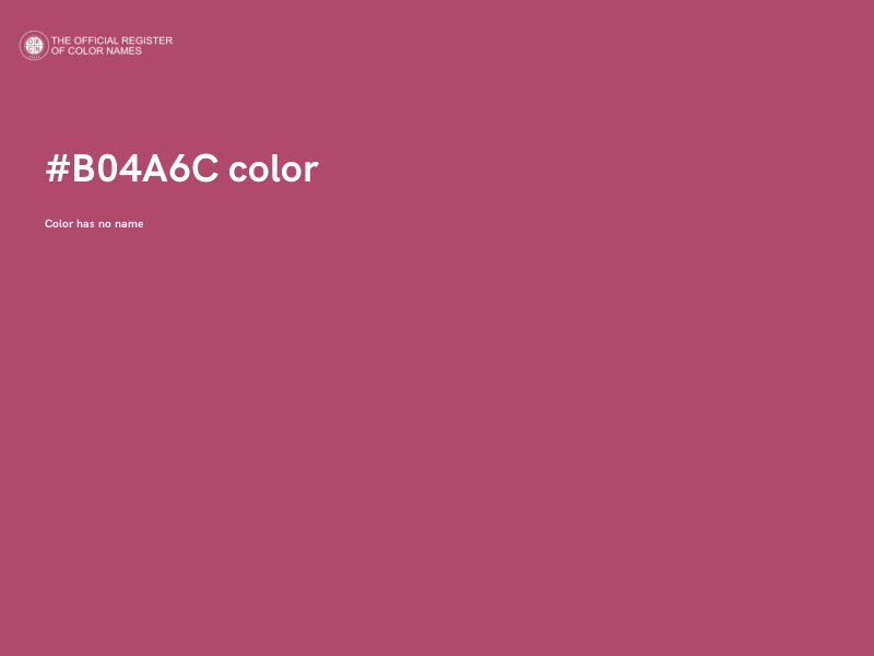#B04A6C color image