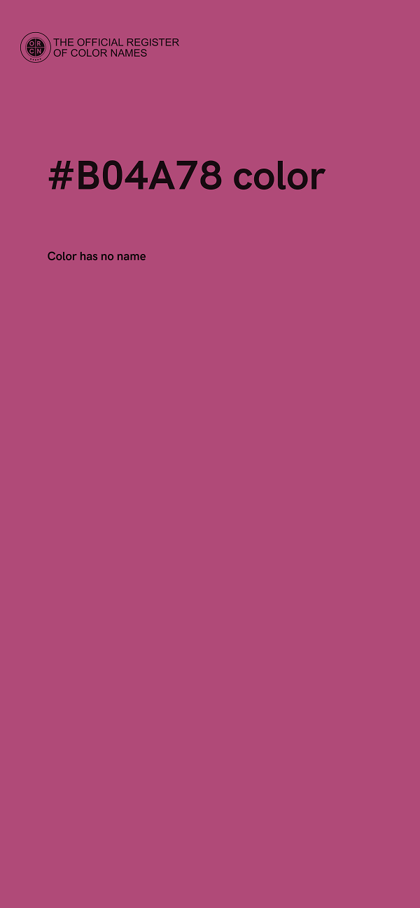 #B04A78 color image